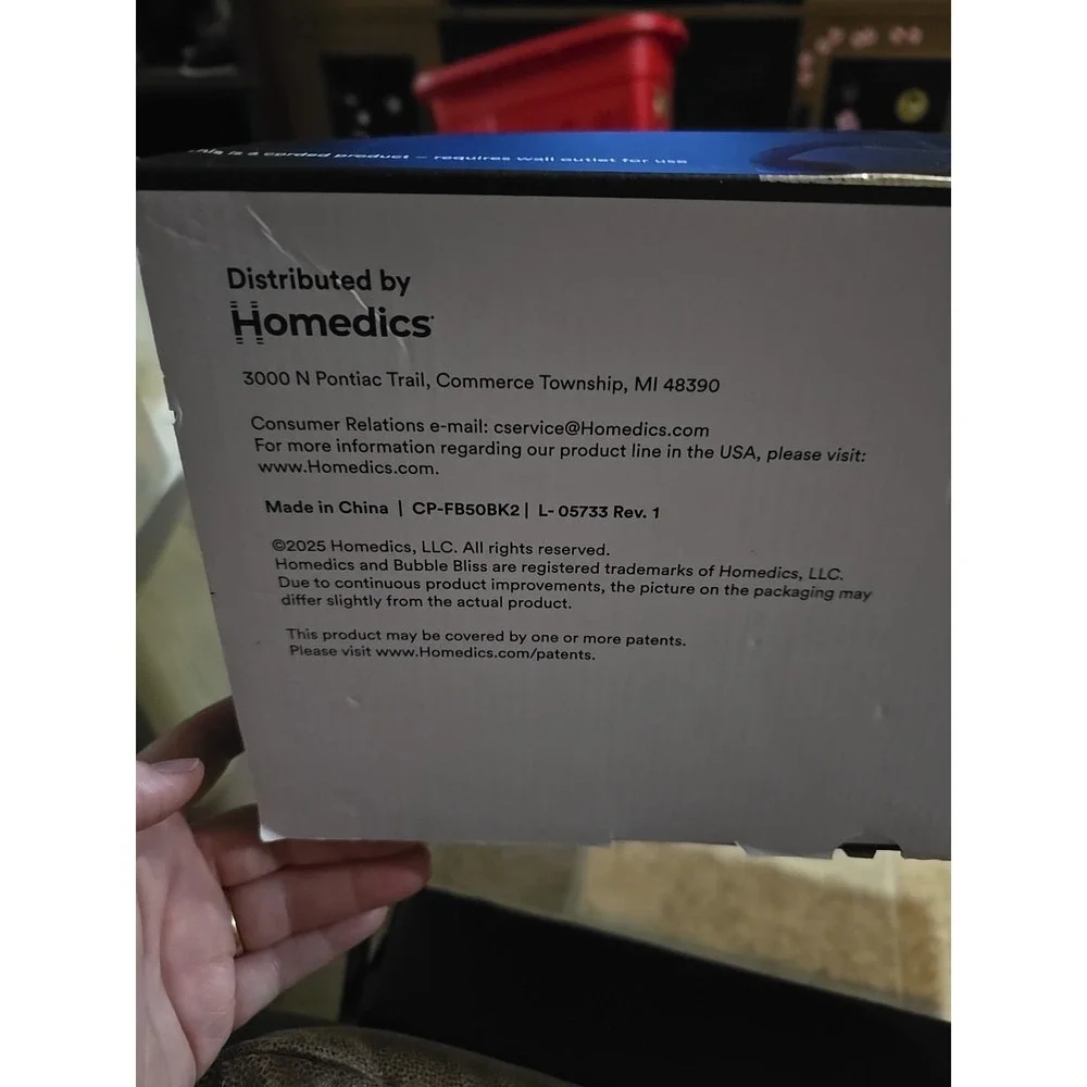 Homedics Bubble Bliss Foot Spa FB-50-BK-2 NIB Maintains Warmth Splash Guard